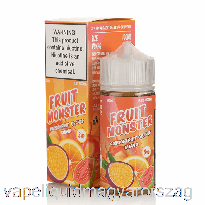 Passiógyümölcs Narancssárga Guava - Gyümölcsszörny - 100ml 6mg Vape Toll